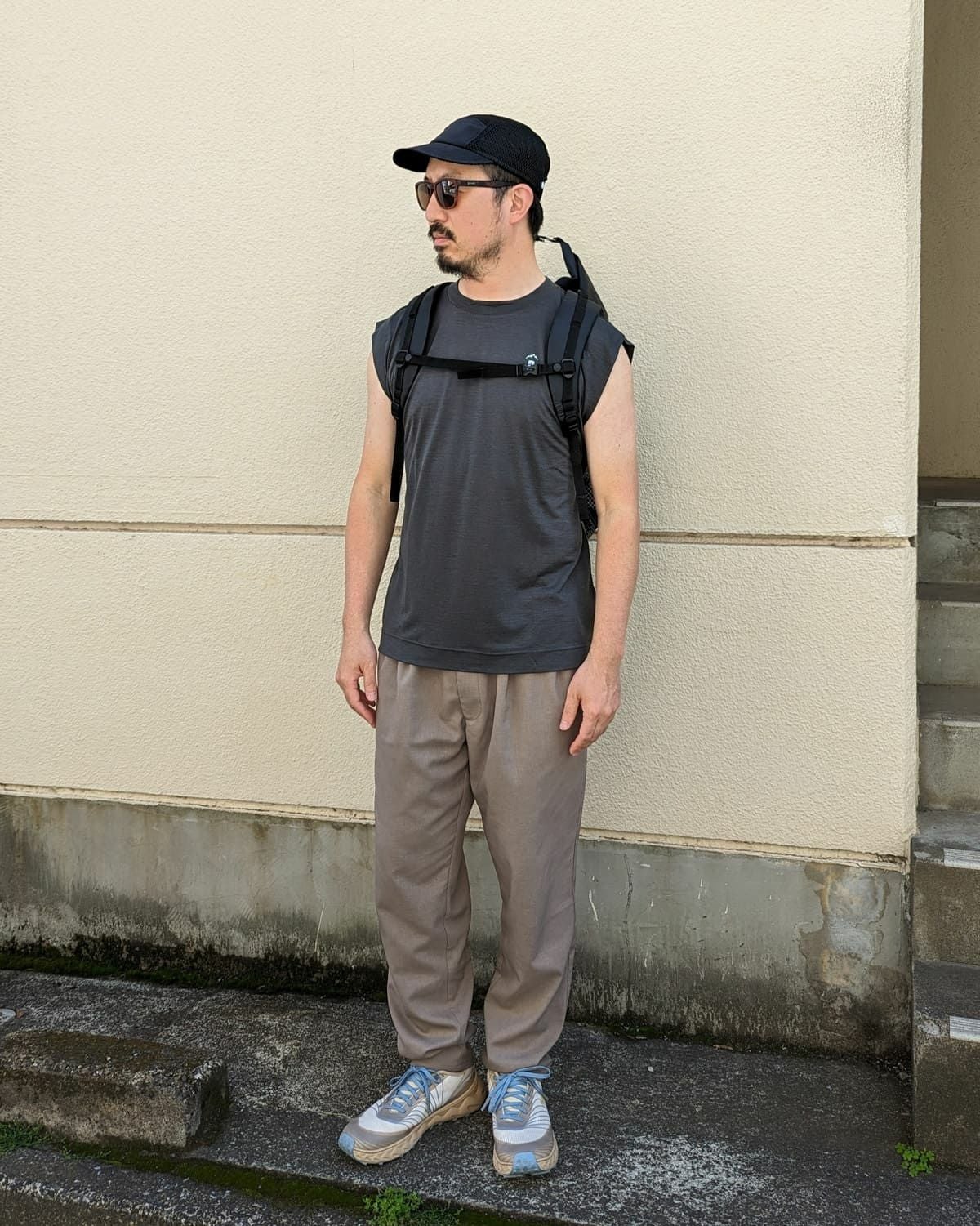 BLACK BRICK / Hybrid Merino Cover Sleeveless【B】｜ブラック