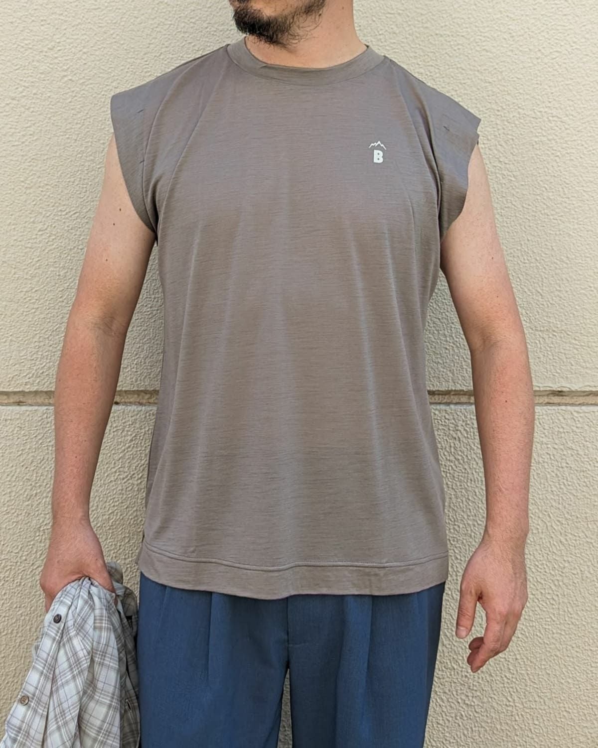 BLACK BRICK / Hybrid Merino Cover Sleeveless【B】｜ブラック