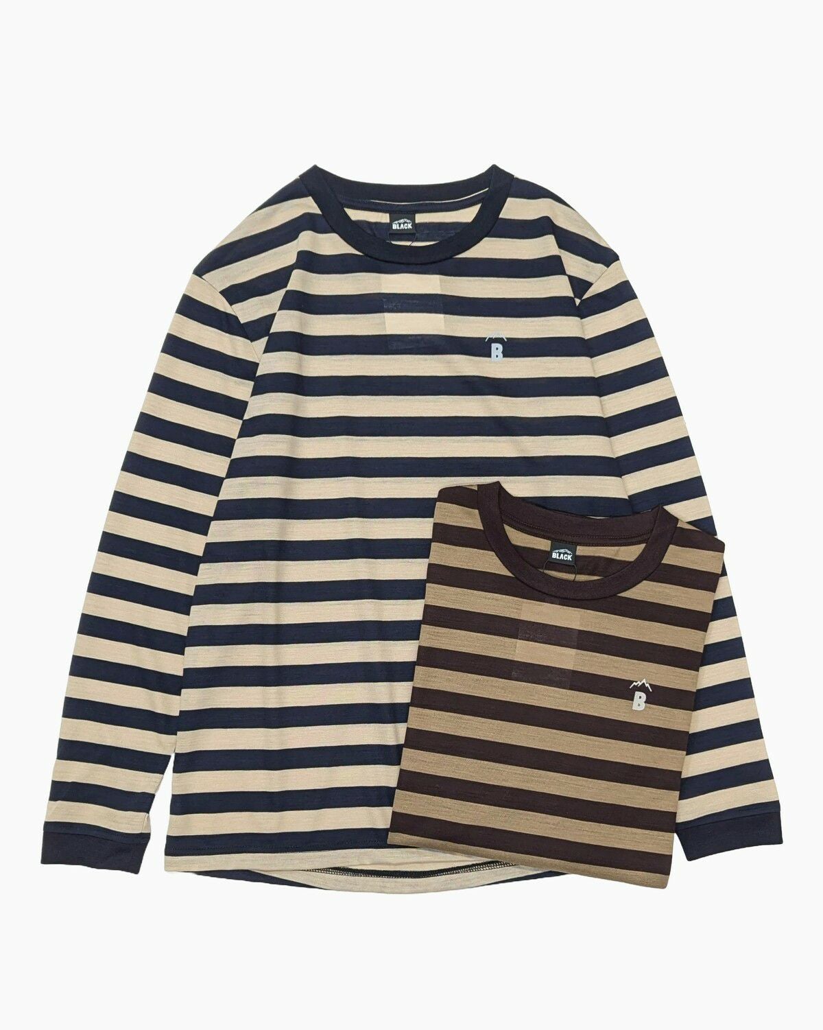 BLACK BRICK / Hybrid Merino Border L/S【B】｜ブラックブリックの