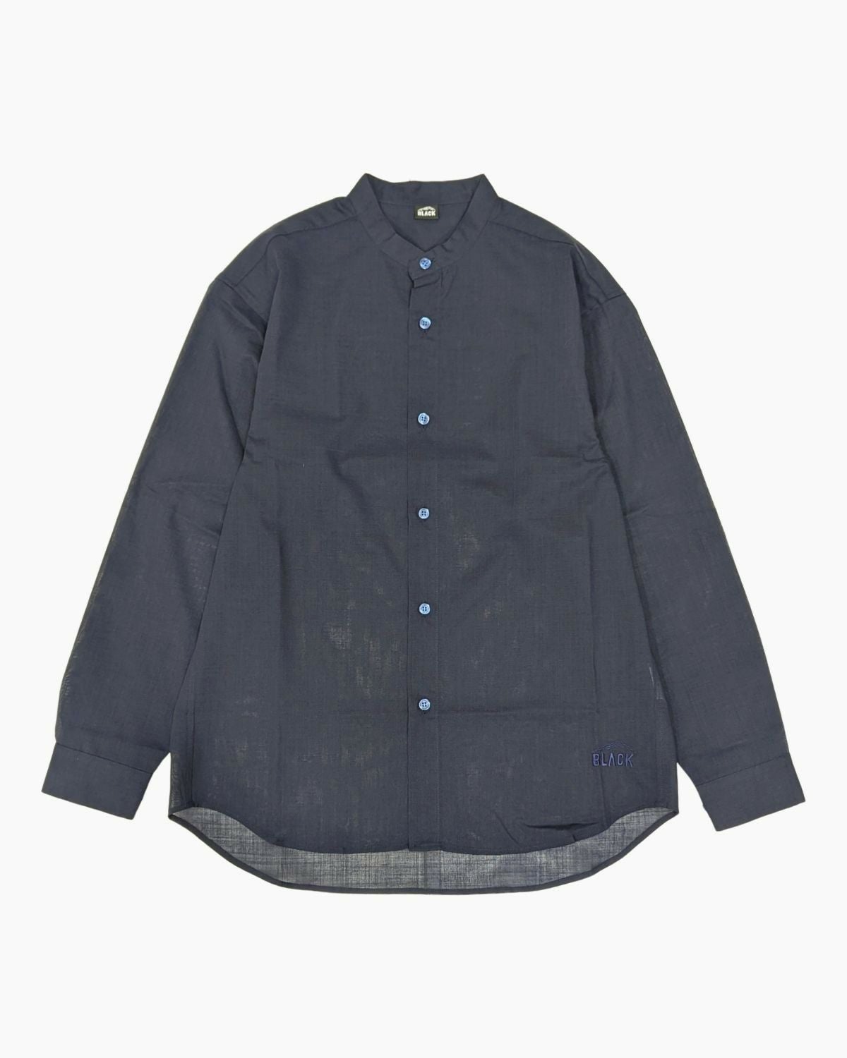 BLACK BRICK / Air Hybrid Merino Band Collar Shirt｜ブラック