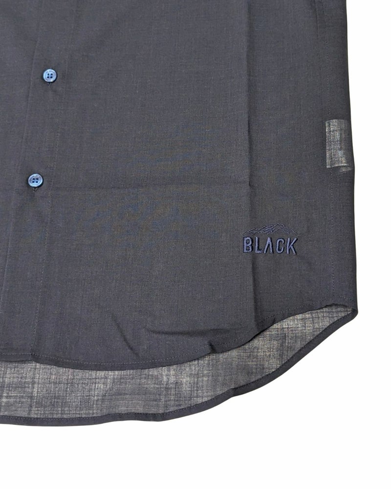 BLACK BRICK / Air Hybrid Merino Band Collar Shirt｜ブラック 