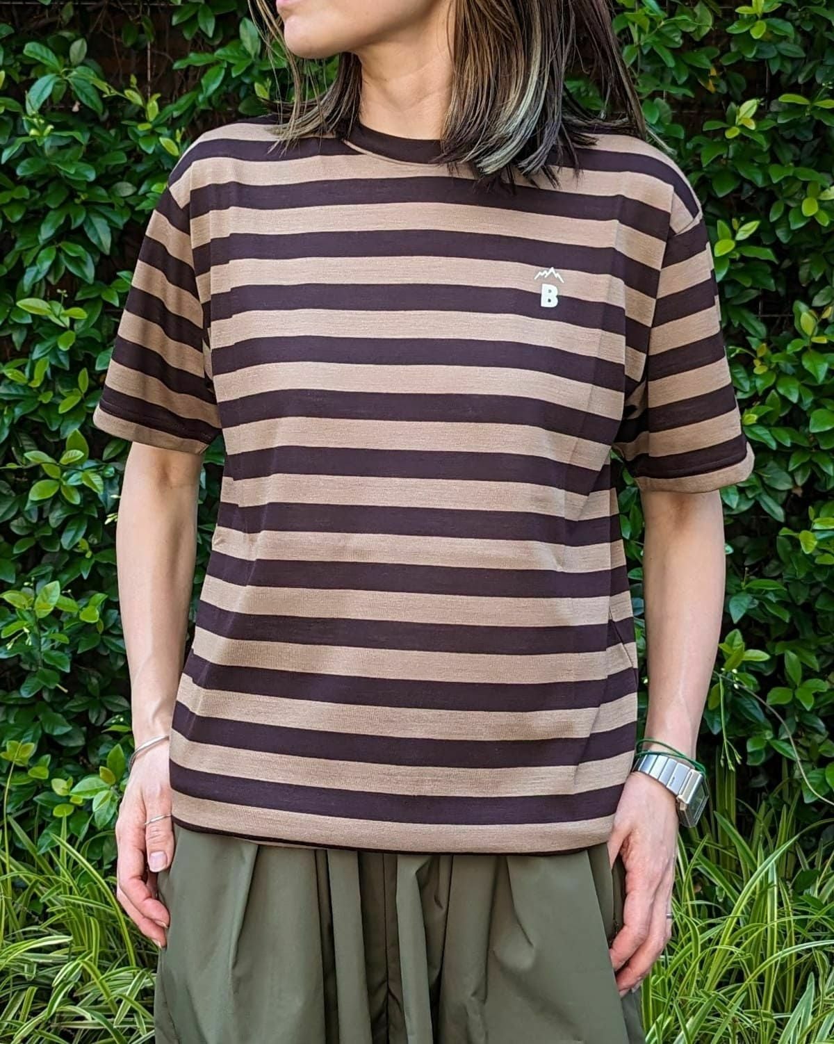 BLACK BRICK / Hybrid Merino Border Tee｜ブラックブリックの通販