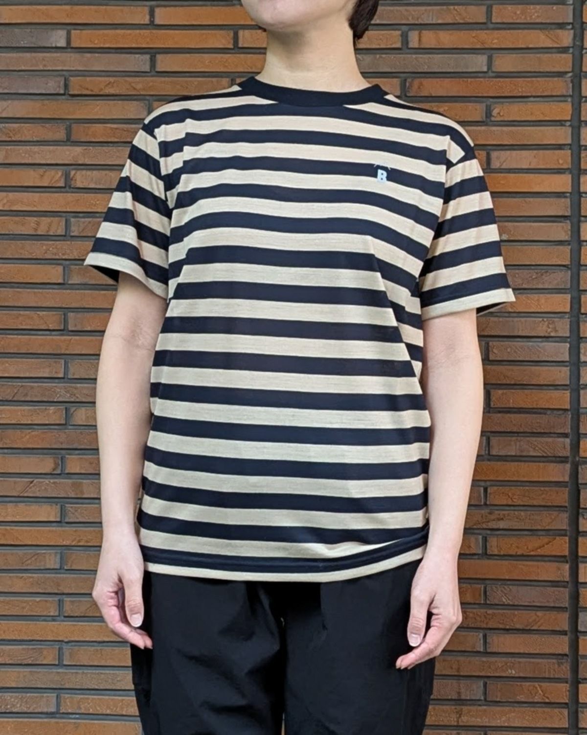 BLACK BRICK / Hybrid Merino Border Tee｜ブラックブリックの通販