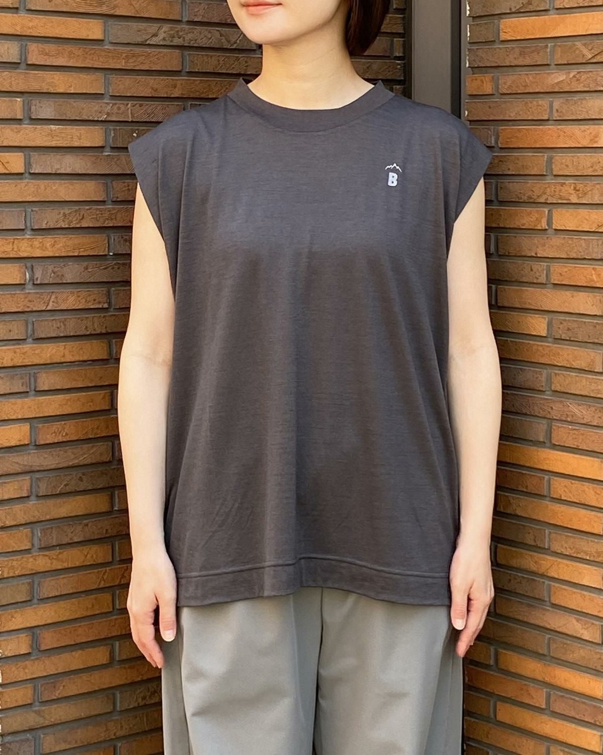 BLACK BRICK / Hybrid Merino Cover SleevelessHybrid ｜ブラック