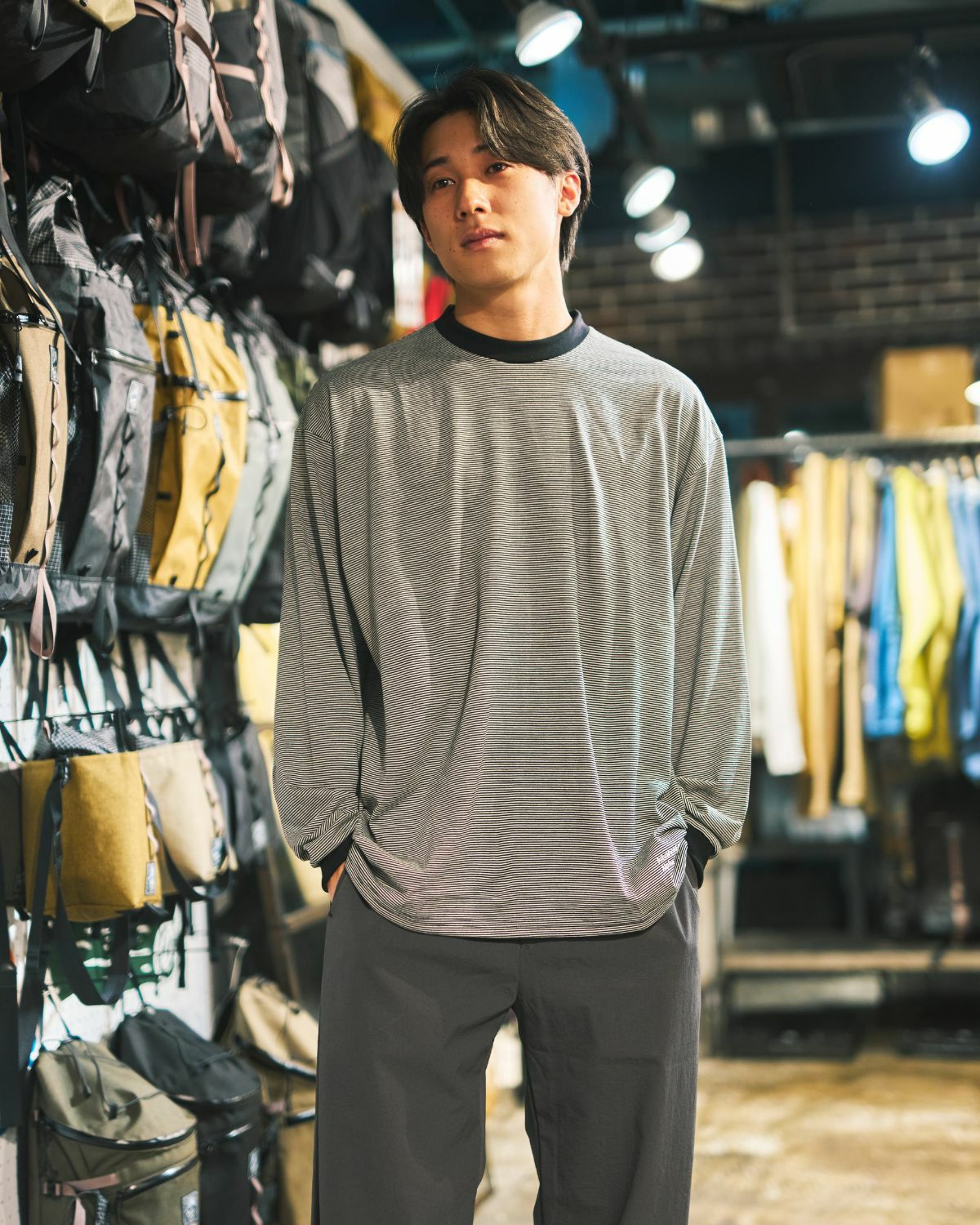 BLACK BRICK / Comfort Merino Border L/S Tee｜ブラックブリックの