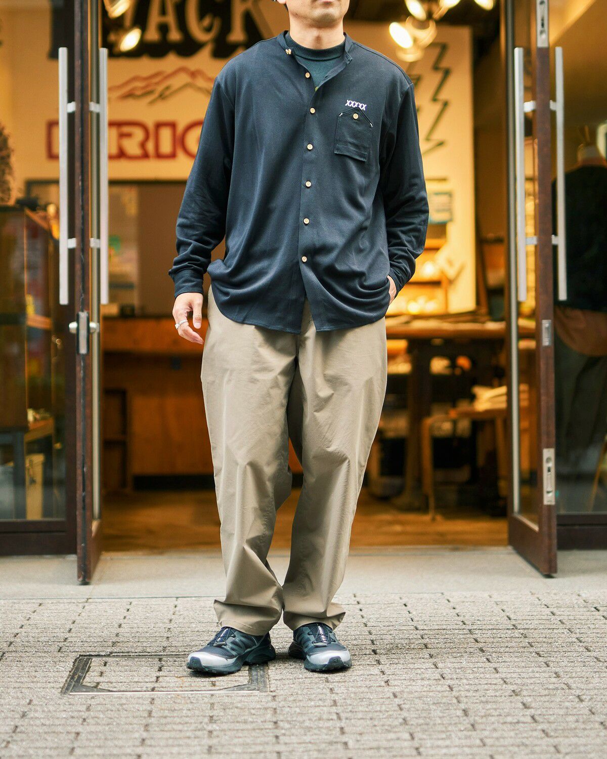 XXXXXSENSE / X TECH WASHI BAND COLLAR SHIRT｜エックスセンスの通販
