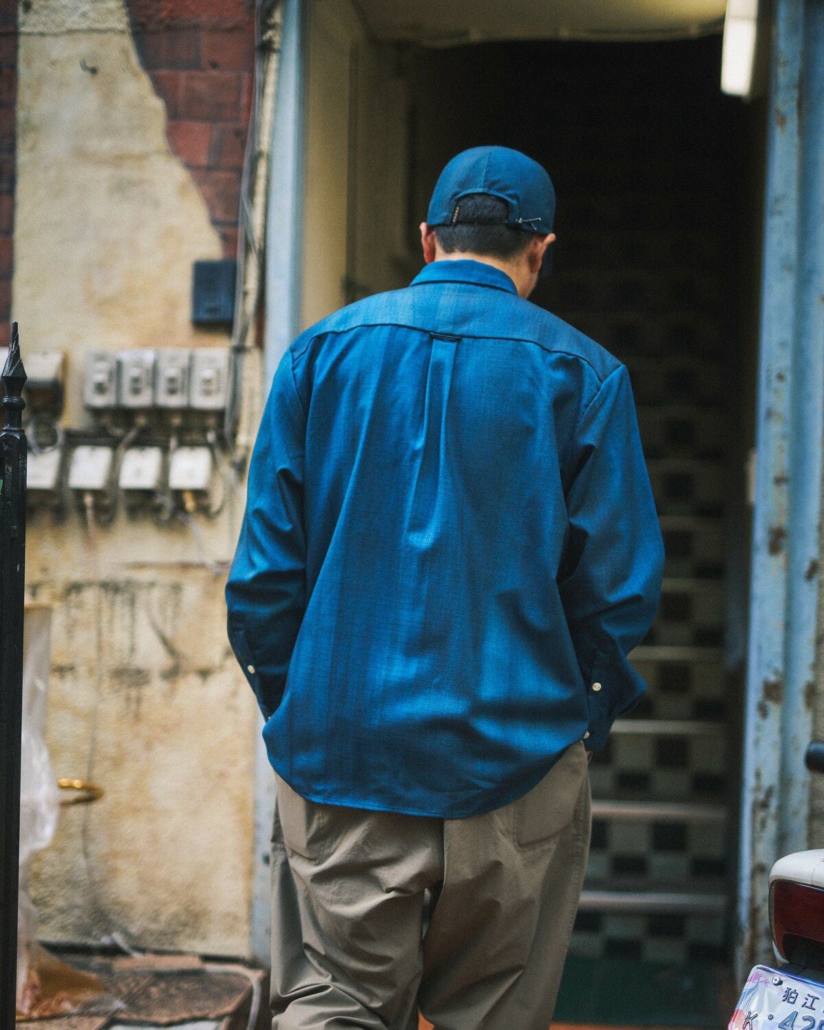 XXXXXSENSE / URBAN DYEING RIP MERINO WOOL SHIRT｜エックスセンスの