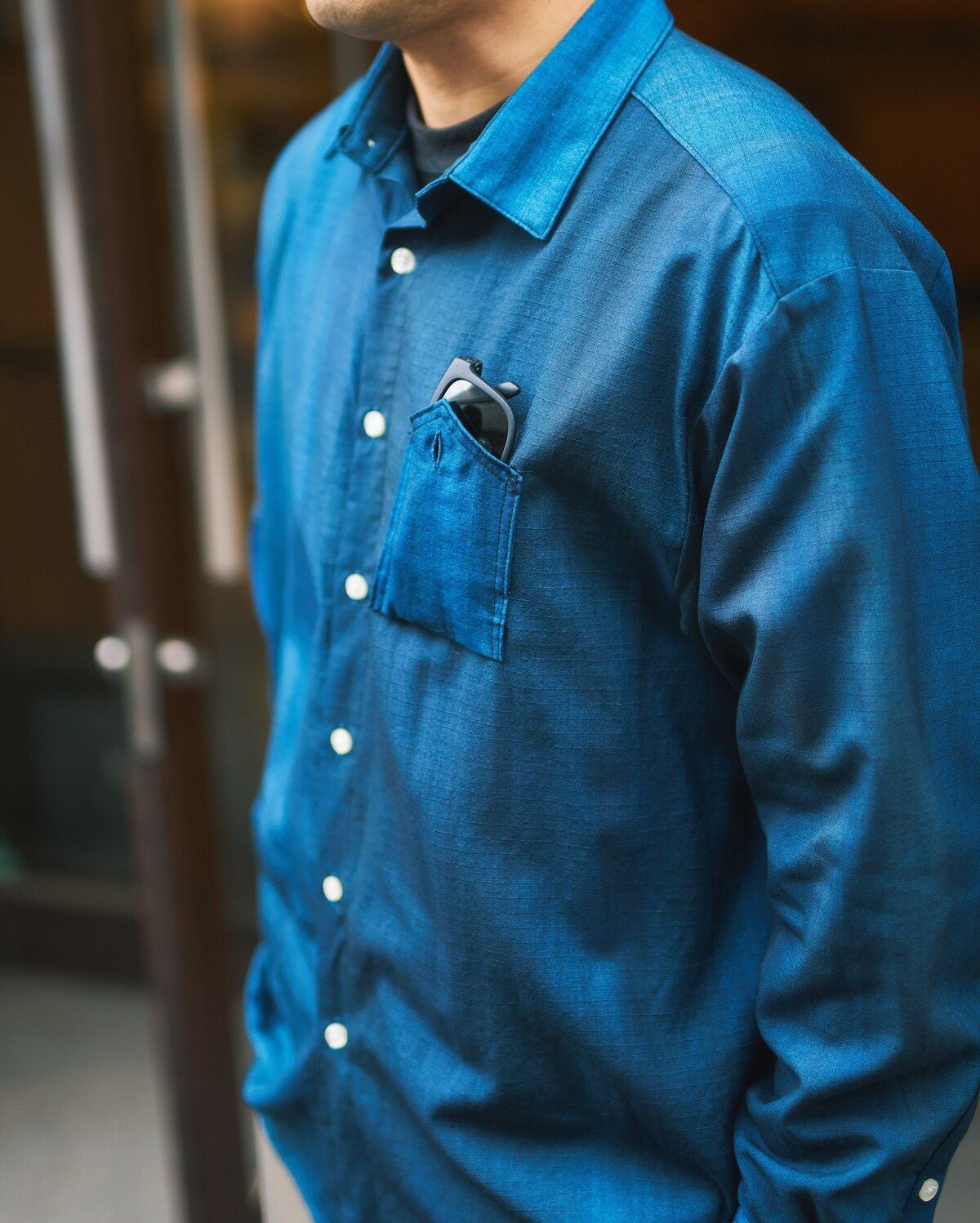XXXXXSENSE / URBAN DYEING RIP MERINO WOOL SHIRT｜エックスセンスの