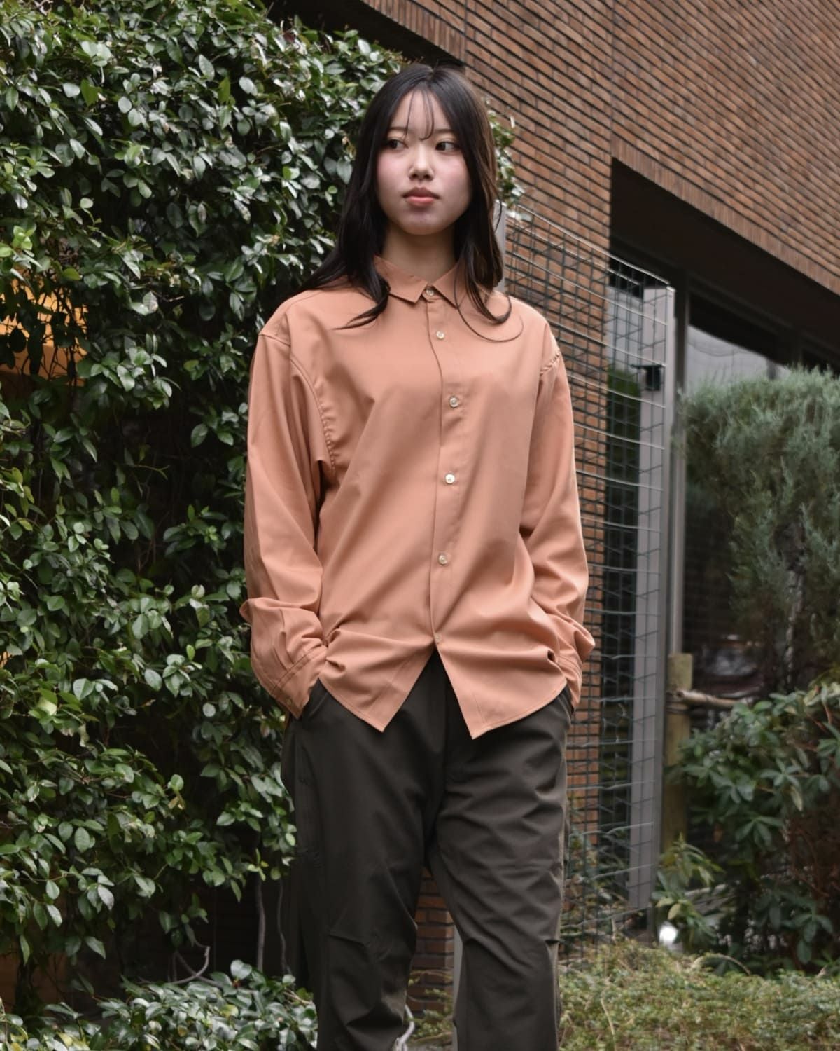 BLACK BRICK オリジナル テックメリノシャツ ネイビー Lサイズ BLACK