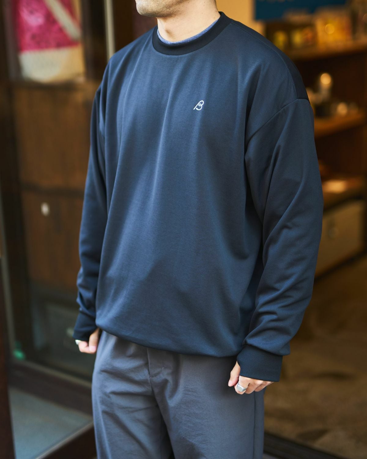 BLACK BRICK / Wide L/S Stretch Top｜ブラックブリックの通販 - BLACK