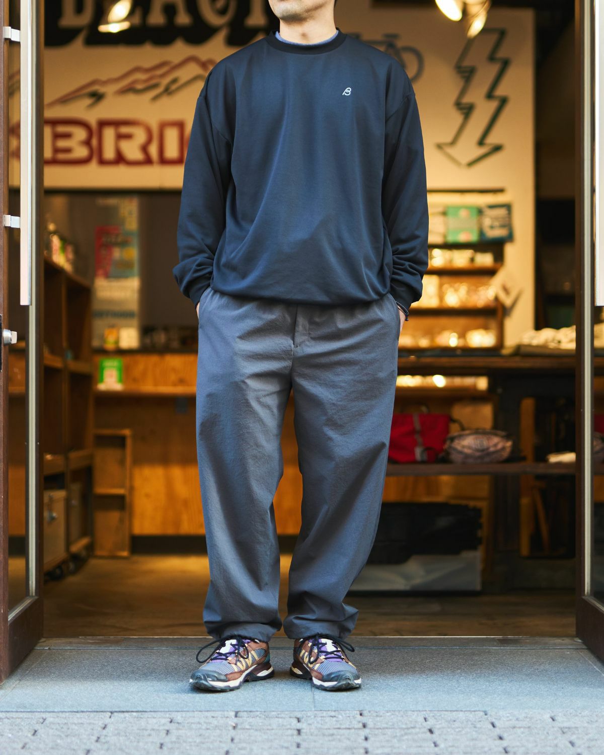 BLACK BRICK / Wide L/S Stretch Top｜ブラックブリックの通販 - BLACK