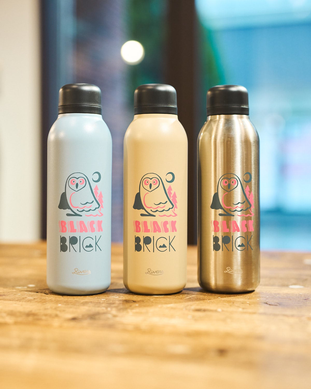 BLACK BRICK / RIVERS Vacuum Flask Stem Limited 【フクロウ