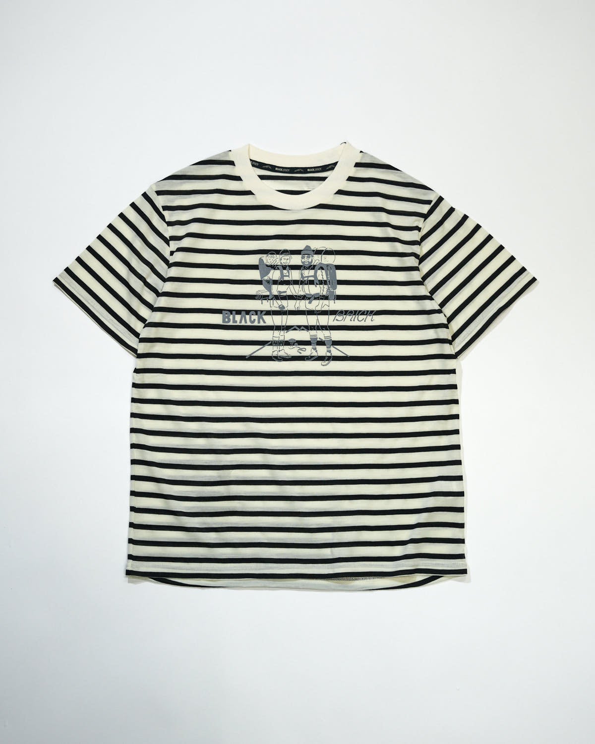 TRIMUI BRICK ブラック 中古 BLACK BRICK ORIGINALS / Hybrid Merino Border Tee｜ブラックブリック
