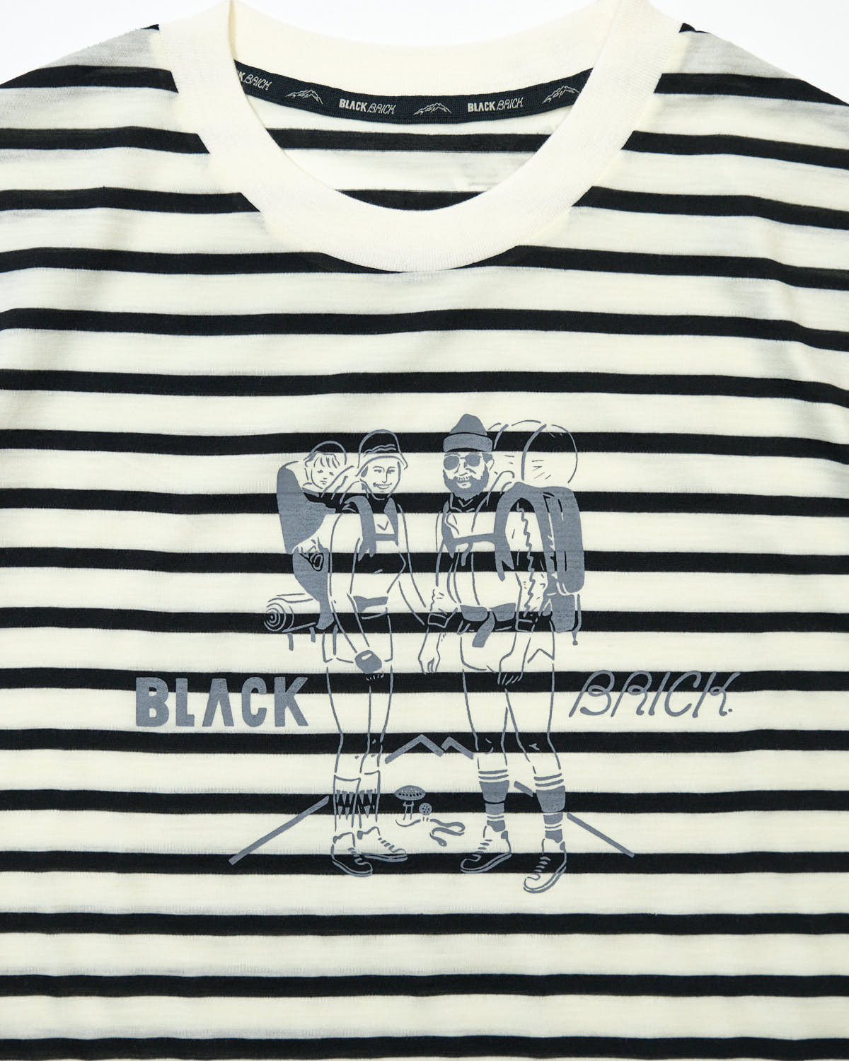 BLACK BRICK ORIGINALS / Hybrid Merino Border Tee｜ブラックブリック