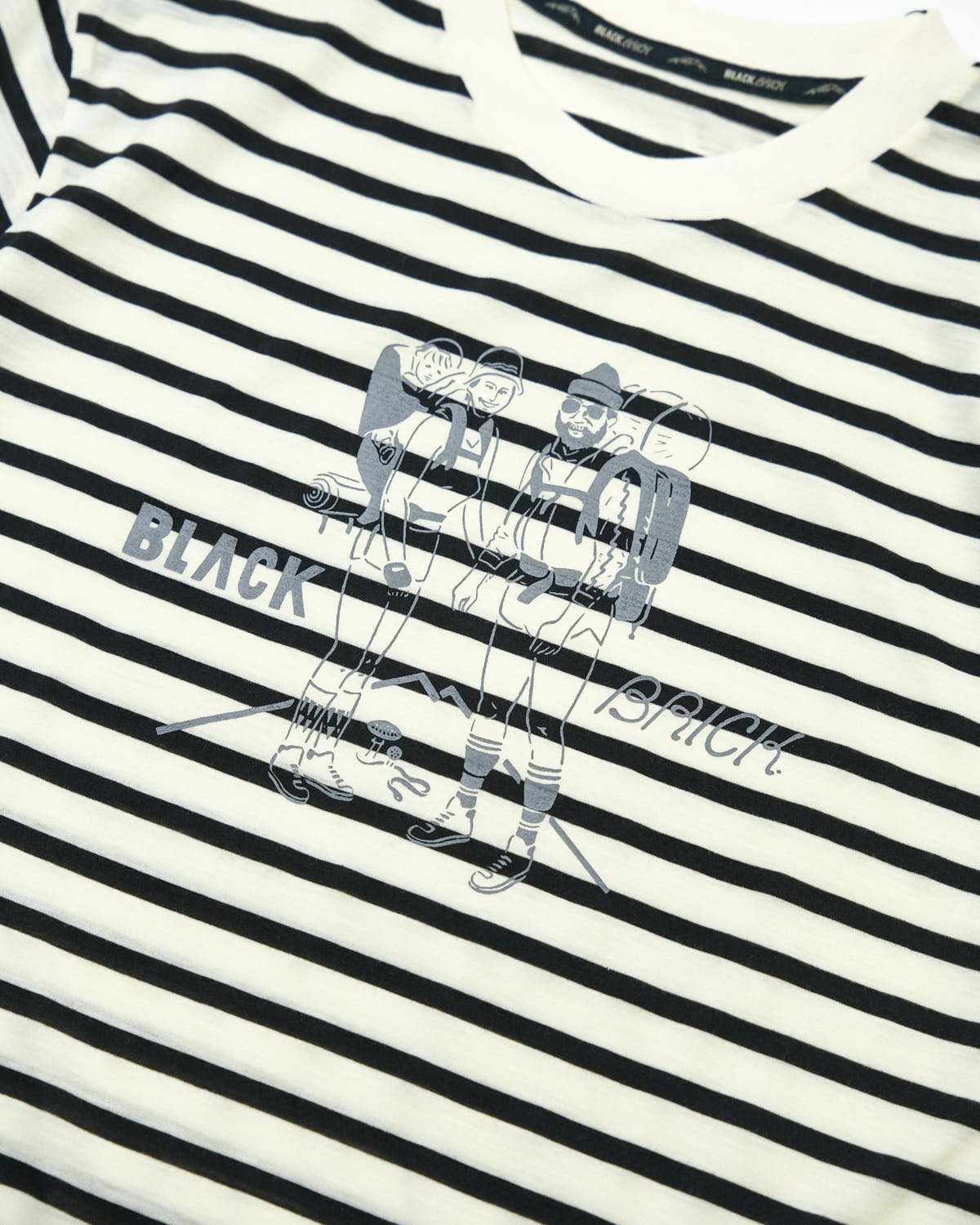 BLACK BRICK ORIGINALS / Hybrid Merino Border Tee｜ブラックブリック