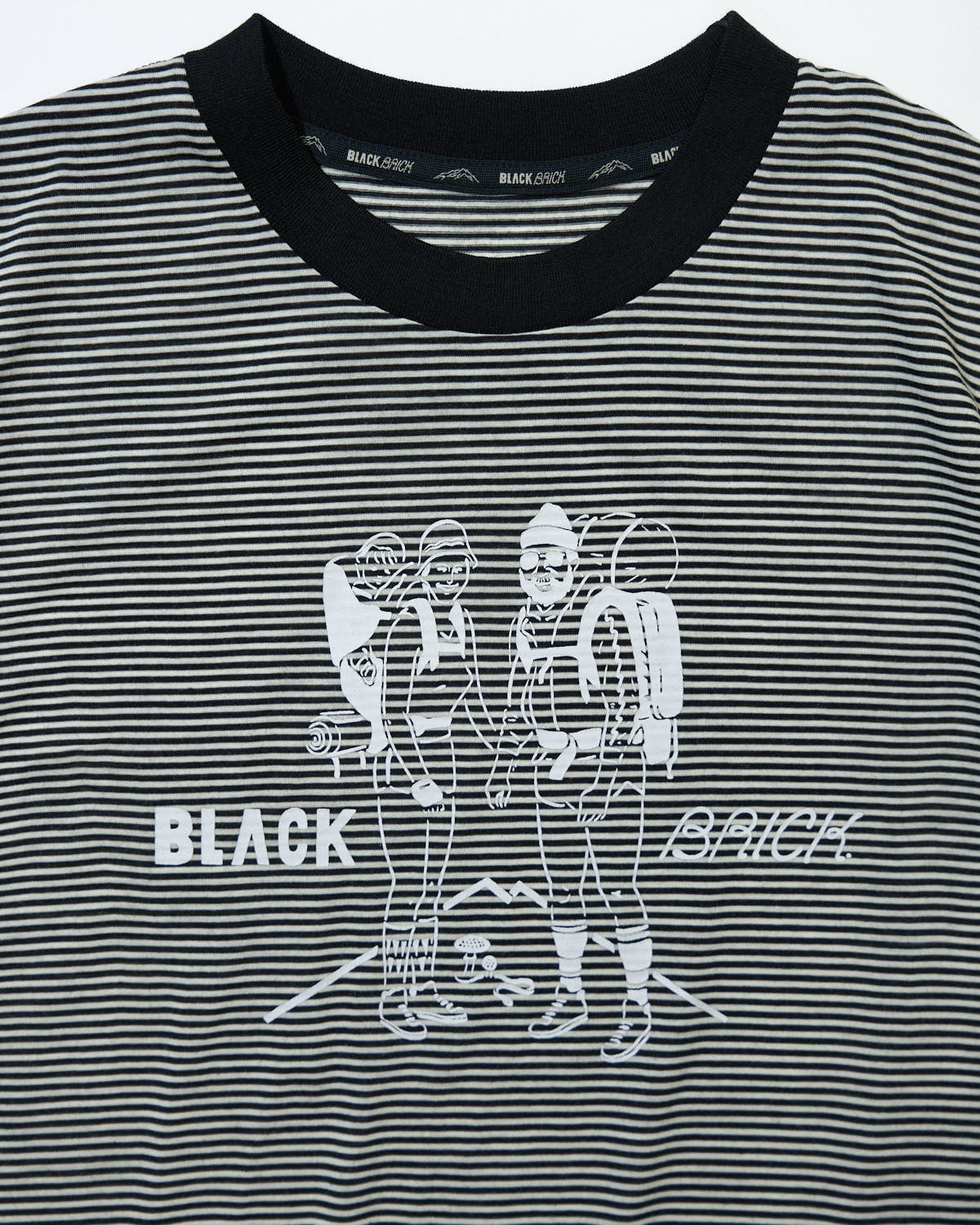 BLACK BRICK ORIGINALS / Hybrid Merino Border Tee(micro)｜ブラック