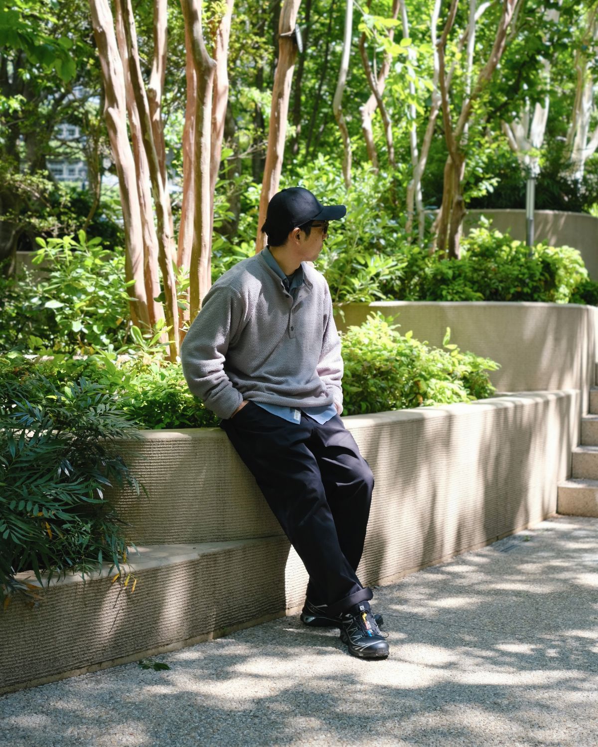 ANCBRACE / Alpha Over Henley Neck 90｜アンクブレイスの通販 - BLACK