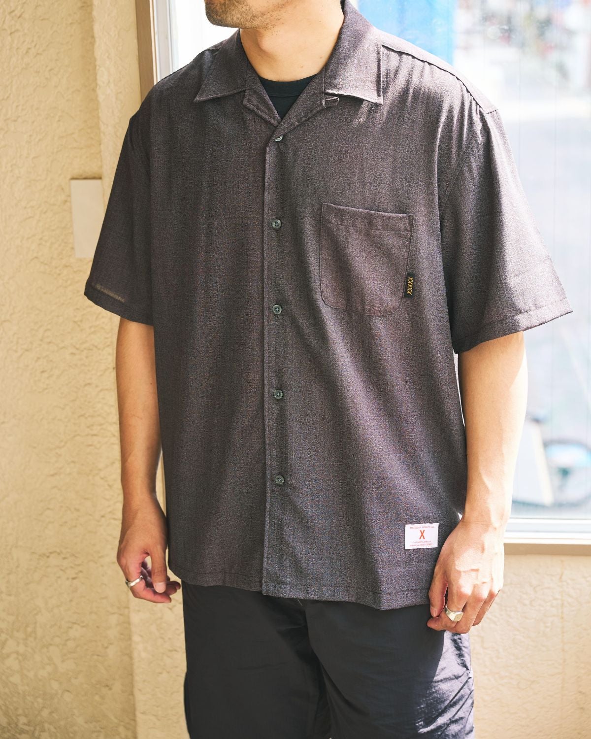 XXXXXSENSE / URBAN DYEING ULTIMATE LIGHT MERINO WOOL OPEN COLLAR