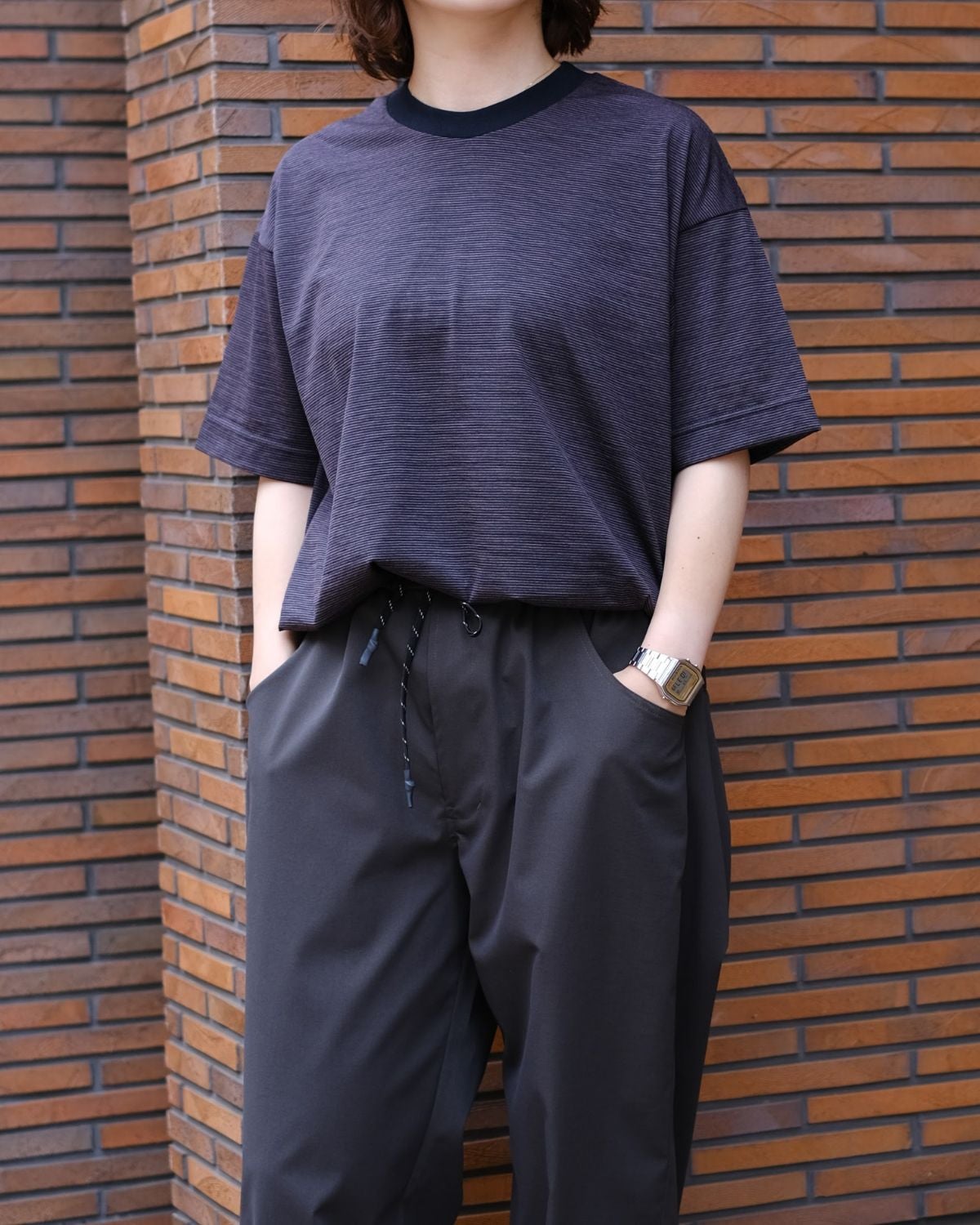 ANCBRACE / Comfort Merino Border Tee｜アンクブレイスの通販 - BLACK